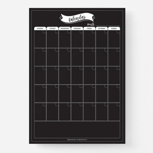 A3 Black Calendar – Love Shack Giftware