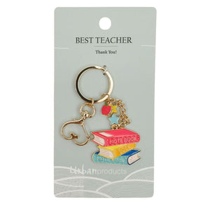 Best Teacher Keyring Red 12cm – Love Shack Giftware (1)