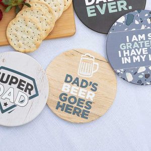 Dads Beer Goes Here Styled Coaster – Love Shack Giftware