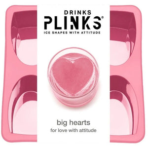 Drinks Plinks- Ice Cube Tray - Big Hearts - Love Shack Giftware