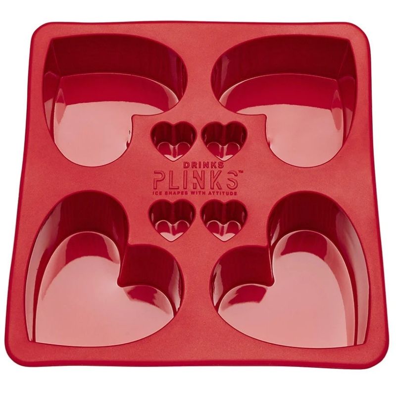 Drinks Plinks- Ice Cube Tray - Big Hearts - Love Shack Giftware