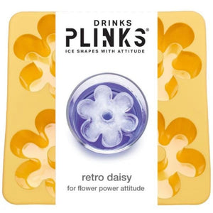 Drinks Plinks - Ice Cube Tray - Retro Daisy Yellow - Love Shack Giftware