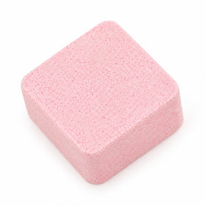 Close-up of a pink toasted marshmallow shower steamer