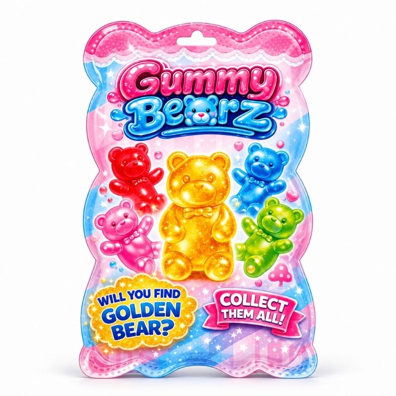 Keycraft Gummy Bearz Mystery Squish blind pack on white background