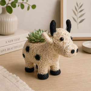 Small cow plant pot perfect for succulents and desk decor
