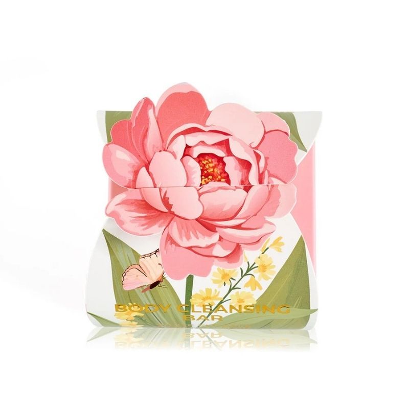 Huxter - Body Cleansing Bar Gift Box - Pink Flower - White Florals & French Pear