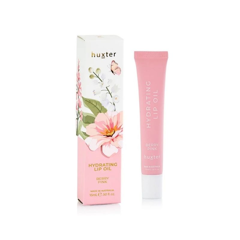 Huxter - 15ml Hydrating Lip Oil Boxed - Limited Edition - Berry Pink