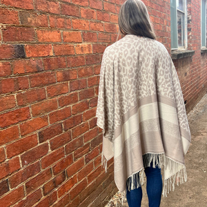 Light Leopard Print Poncho Back – Love Shack Giftware