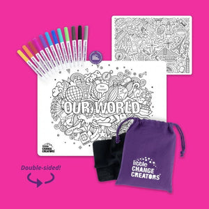 OUR WORLD Re-FUN-able%E2%84%A2 Colouring Set 2 – Love Shack Giftware