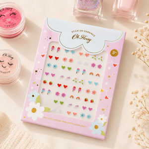 Oh Flossy Kids Stick-On Earrings pink packaging front