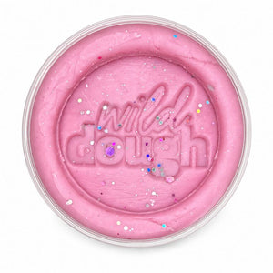 Pink Pink Tutti Fruiti Glitter - Jar 280g of dough in a container with 'wild dough' branding on a white background