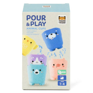 Tiger Tribe Pour and Play Animal Cups bath toy packaging front