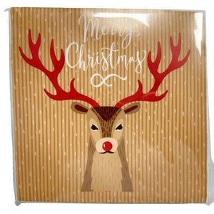 Reindeer Napkins Brown & Red – Love Shack Giftware