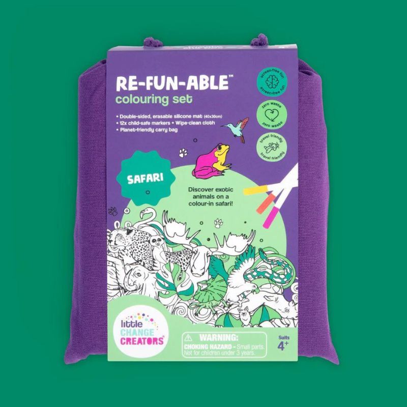 SAFARI Re-FUN-able%E2%84%A2 Colouring Set 1 – Love Shack Giftware