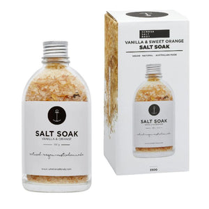 Summer Salt Body – Salt Soak Vanilla and Sweet Orange – 350g – Love Shack Giftware