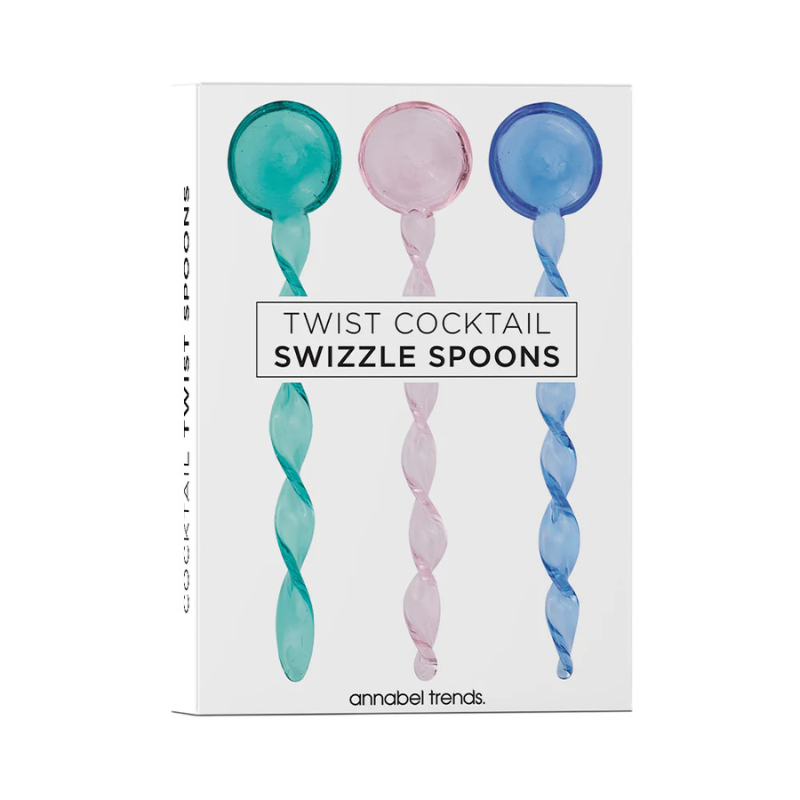 Cocktail Swizzle Spoons – Twist Set – Love Shack Giftware