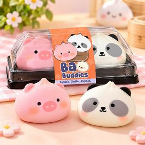 Close-up of Keycraft Bao Buddies soft sensory toys