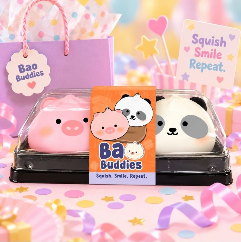 Bao Buddies 2 pack styled as a fun kids gift