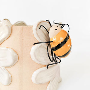 Bee Pot Hanger Yellow & Black 9cm (1)