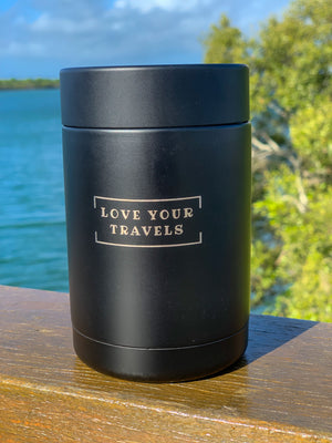 Black Insulated Can Bottle Holder – Love Shack Giftware