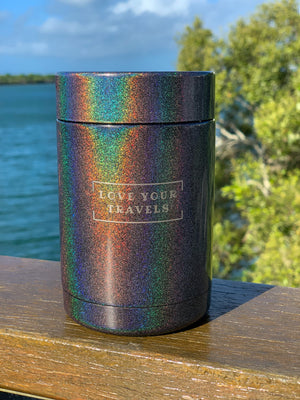 Charcoal Glitter Insulated Can Bottle Holder – Love Shack Giftware