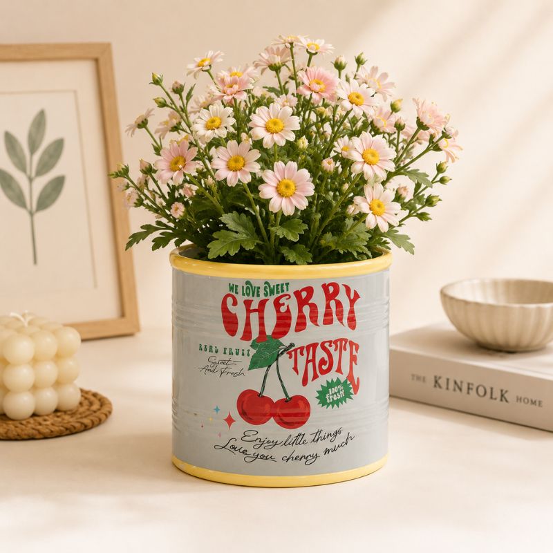 Urban Products - Cherry Taste Sage Ceramic Can Planter