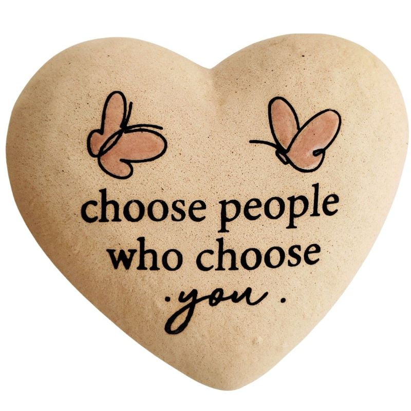 Choose People Who Choose You Boxed Heart Stone Sand 9x7cm – Love Shack Giftware