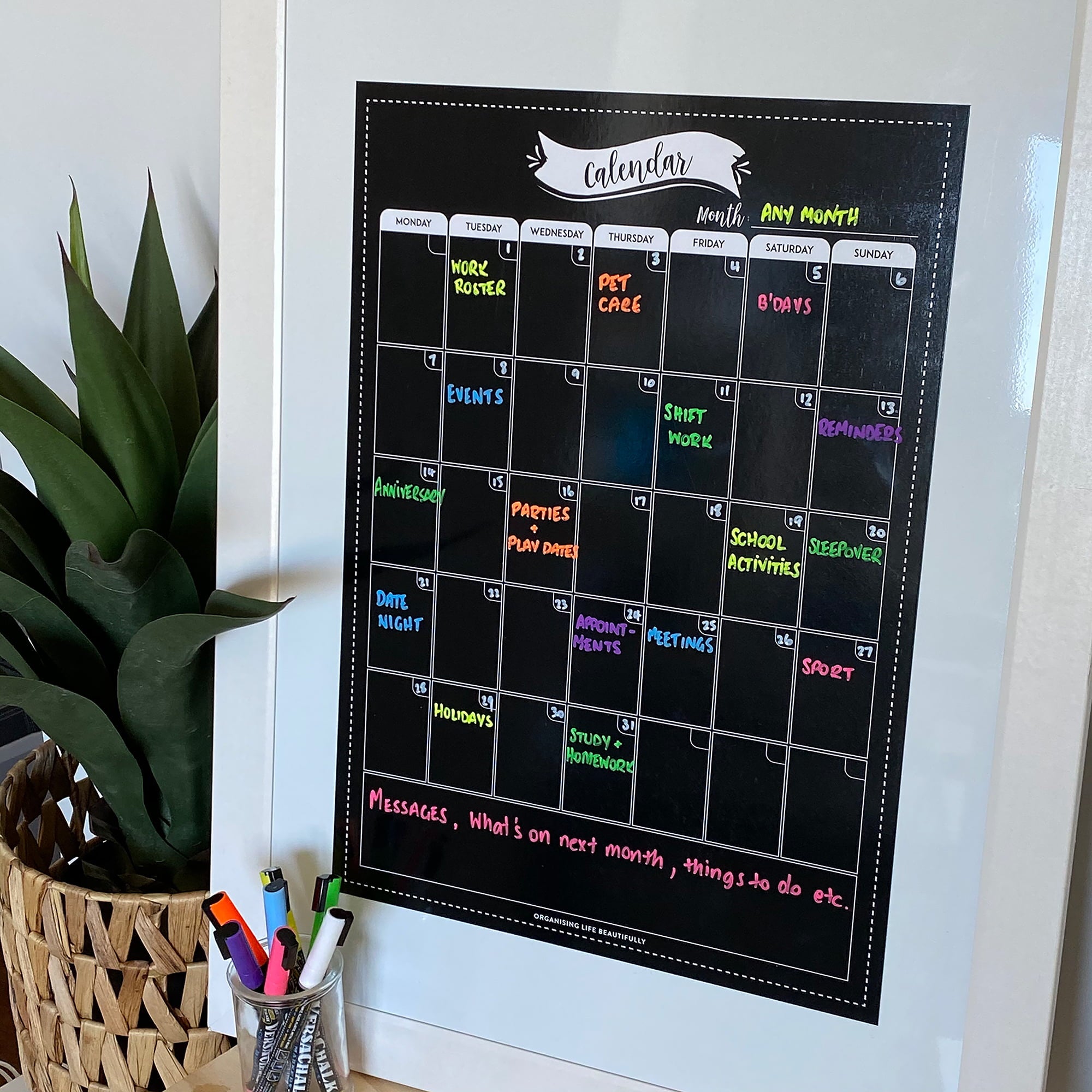 Classic Black Calendar – Love Shack Giftware
