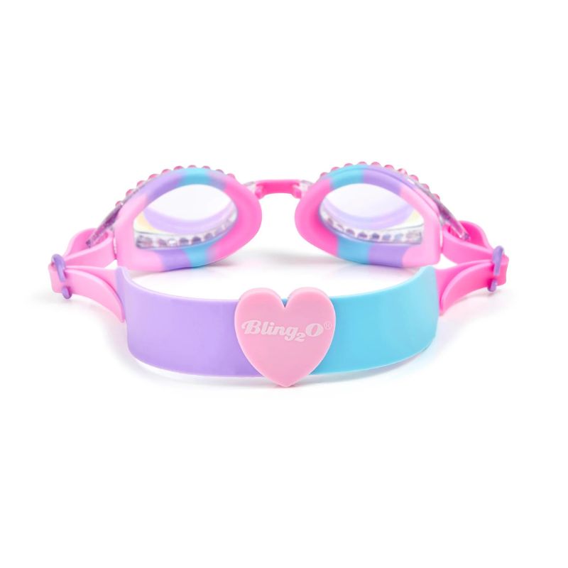 Classic Bubblegum Blue Swim Goggles 1