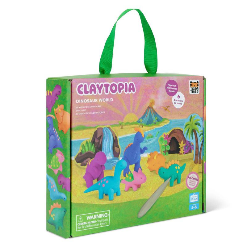 Tiger Tribe Claytopia Dinosaur World gift-ready box packaging