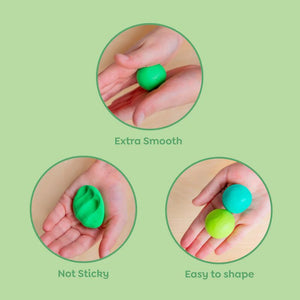 Easy-to-mold clay demonstration for kids creative play