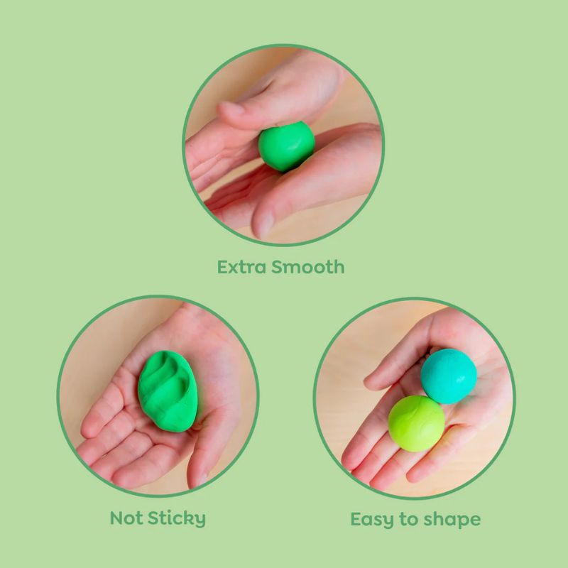 Easy-to-mold clay demonstration for kids creative play