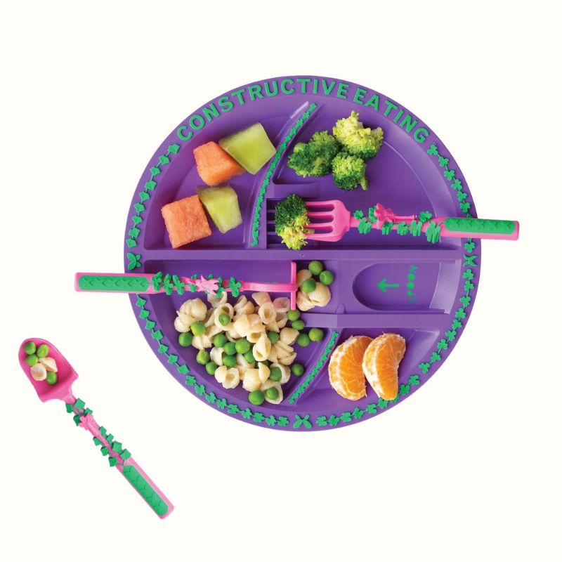 Constructive Eating – Garden Fairy Plate & Utensils – Love Shack Giftware