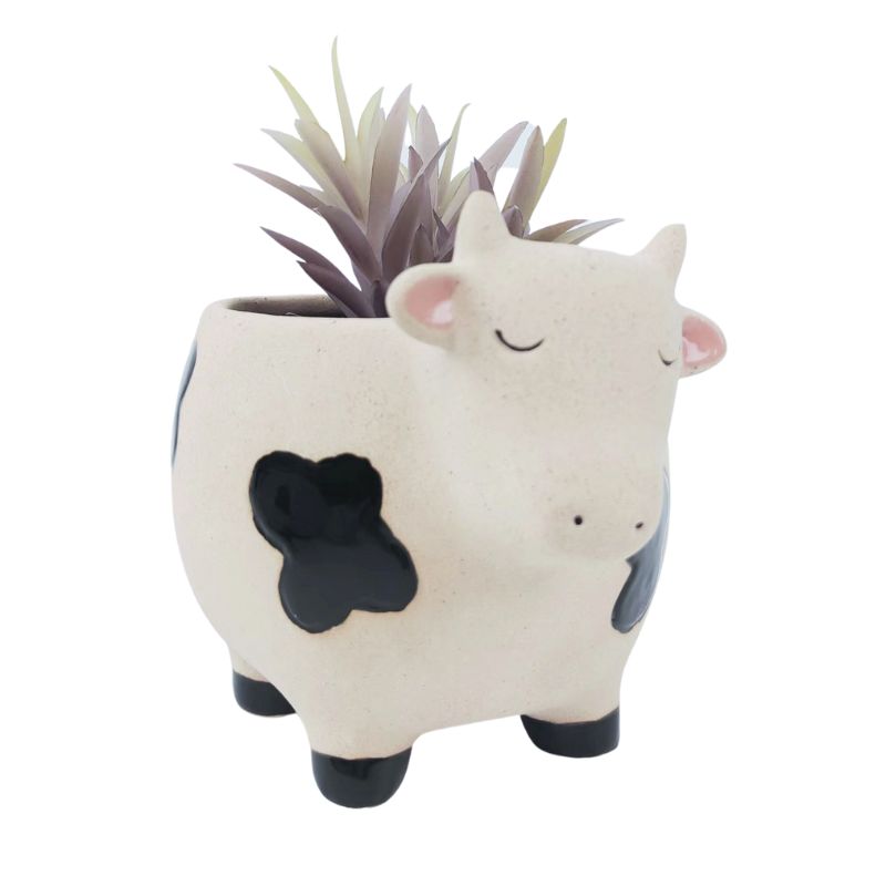 Cow Planter Sand Black Med 14cm – Love Shack Giftware