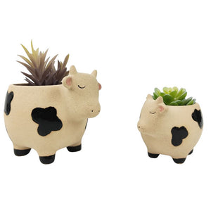 Cow Planter Sand Black Set – Love Shack Giftware
