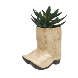 Cowboy Boots Planter Tan 16cm – Love Shack Giftware