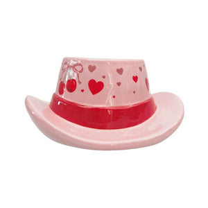 Cowboy Hat Cherry Planter Pink 20cm.
