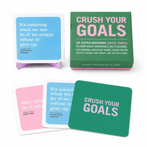 Crush Your Goals Inner-Truth Deck Motivational quote cards with colorful packaging on a white background
