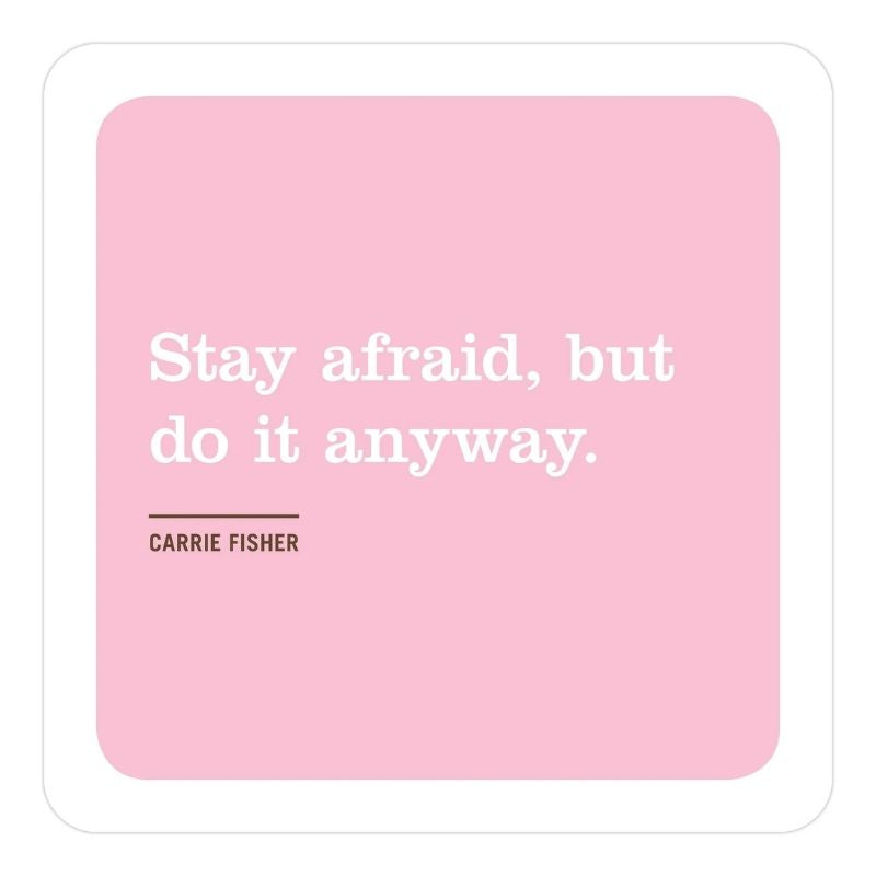 Crush Your Goals Inner-Truth Deck with white text featuring a Carrie Fisher quote on a white background