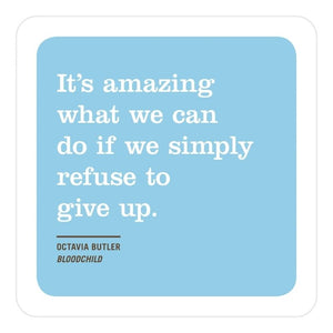 Crush Your Goals Inner-Truth Deck: Motivational quote by Octavia Butler on a light blue background