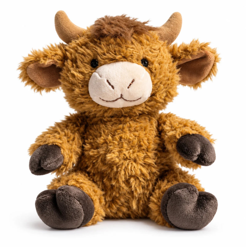 Urban Junior Curly Highland Cow brown soft toy 18cm