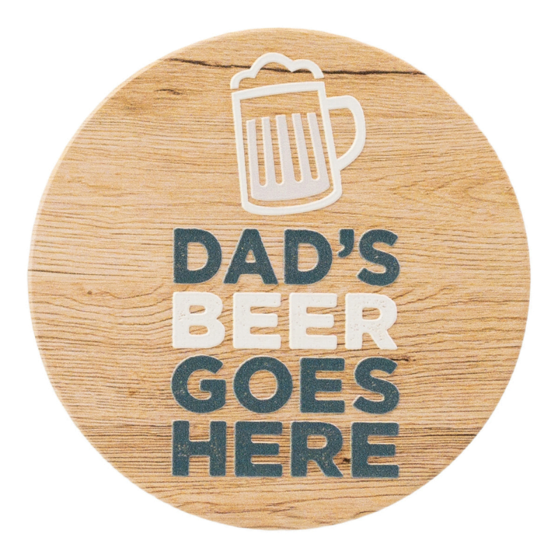Dads Beer Goes Here Coaster – Love Shack Giftware