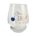 Drink Teach Inspire Wine Glass Navy & Pink – Love Shack Giftware