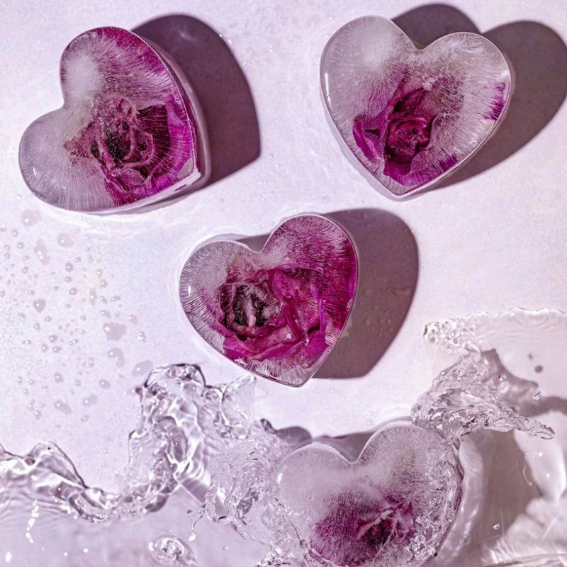 Drinks Plinks- Ice Cube Tray - Big Hearts - Love Shack Giftware