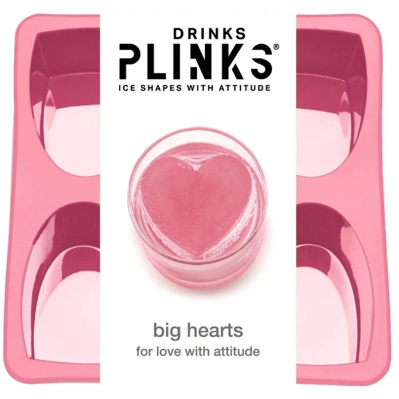 Drinks Plinks- Ice Cube Tray - Big Hearts - Love Shack Giftware