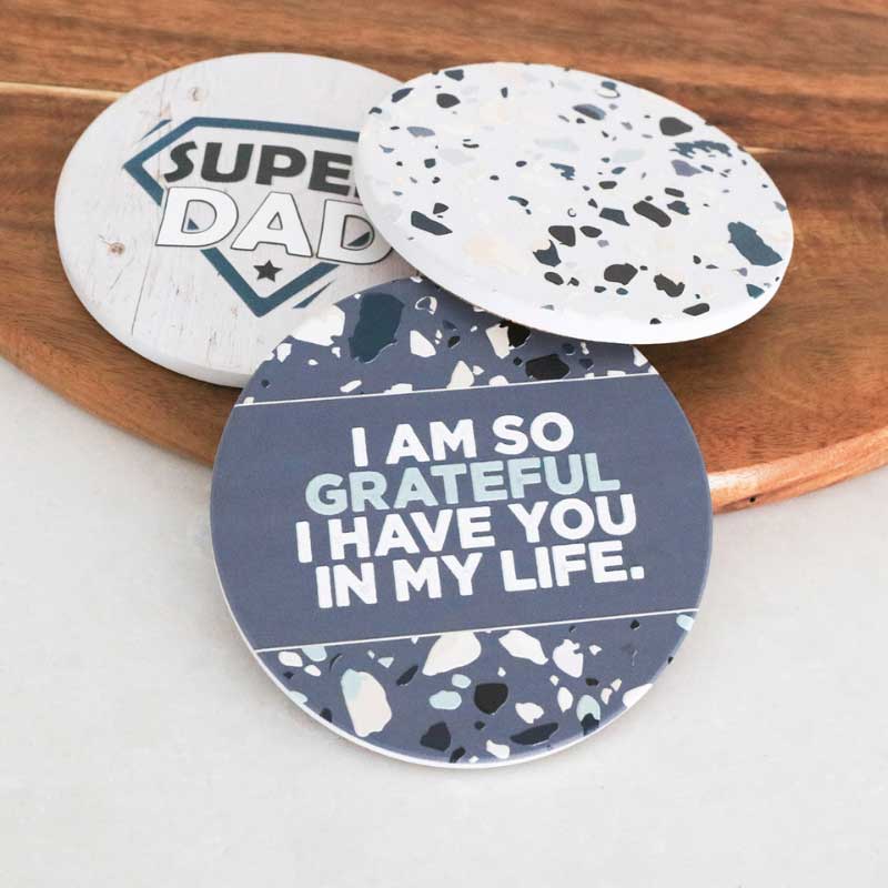 Fathers Day Coasters Grateful – Love Shack Giftware
