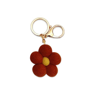 Felt Flower Keychain Deep Red - Love Shack Giftware