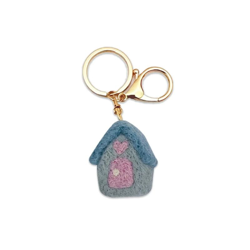 Home Dweller Felt House Keychain – Blue – Love Shack Giftware