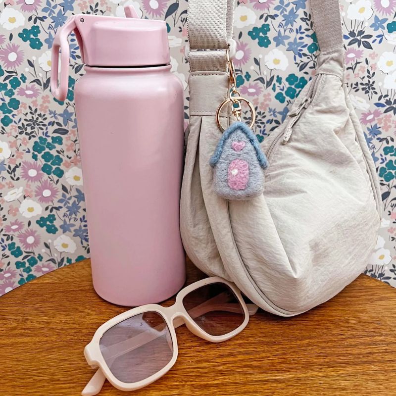 Home Dweller Felt House Keychain – Blue – Love Shack Giftware