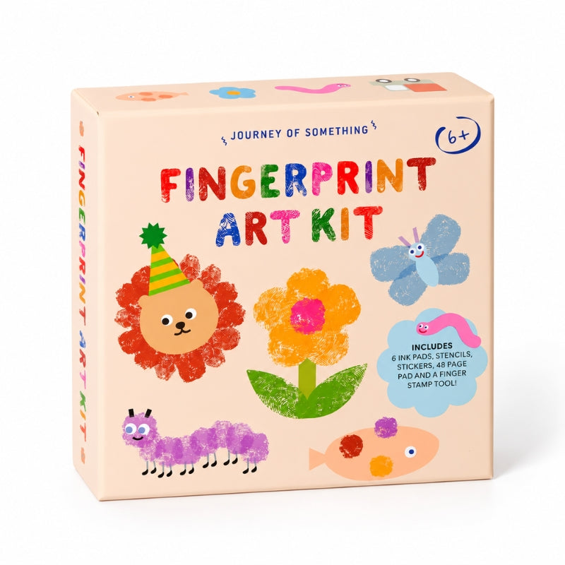 Journey of Something Fingerprint Art Kit for kids on white background